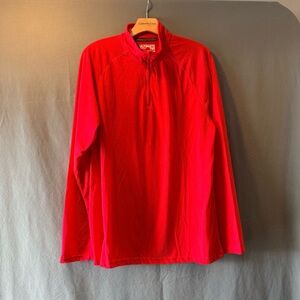 NWOT men’s Large adidas Men's Red Long Sleeve quarter zip